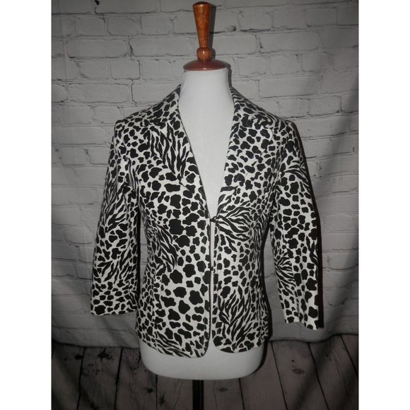 Chico's Jackets & Blazers - Chico's Animal Print Jacket 0 Small Career Blazer